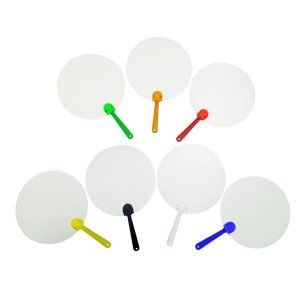 RGFG-MS95 18cm White PP Fan with handle